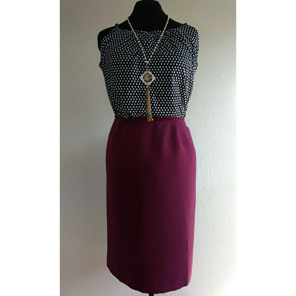 Plum Pencil Skirt